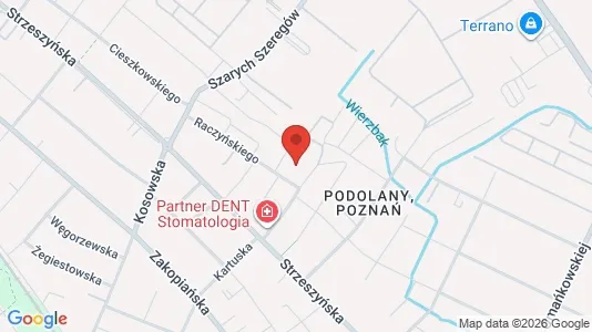 Apartments for rent i Poznań - kort over placeringen