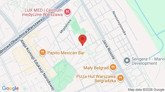 Rooms for rent i Warszawa Ursynów - kort over placeringen