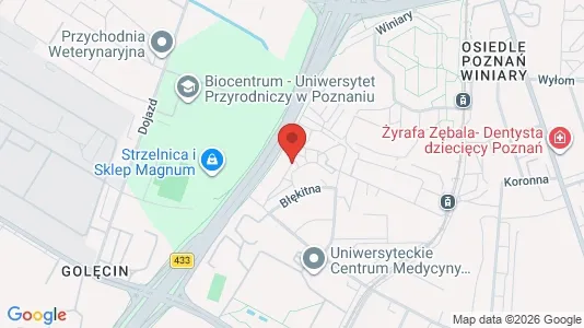 Apartments for rent i Poznań - kort over placeringen