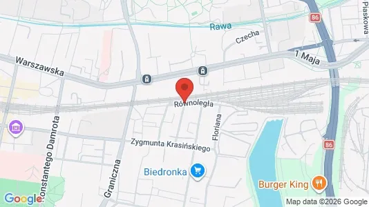 Rooms for rent i Katowice - kort over placeringen