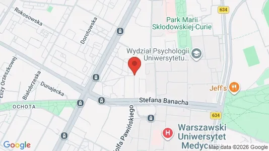 Rooms for rent i Warszawa Ochota - kort over placeringen