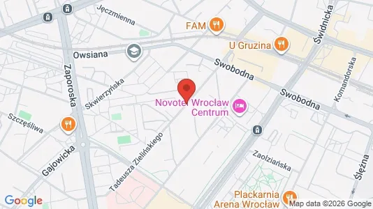 Apartments for rent i Wrocław - kort over placeringen