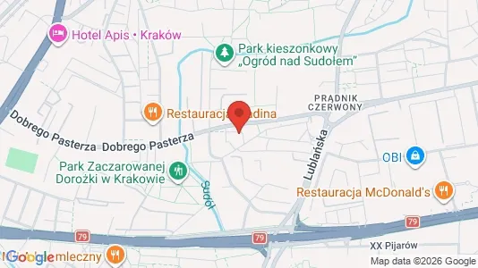 Apartments for rent i Kraków Śródmieście - kort over placeringen