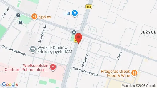Apartments for rent i Poznań - kort over placeringen