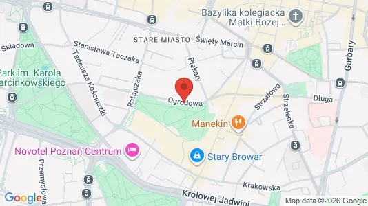 Apartments for rent i Poznań - kort over placeringen