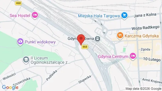 Rooms for rent i Gdynia - kort over placeringen