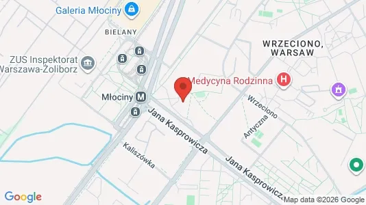 Rooms for rent i Warszawa Bielany - kort over placeringen