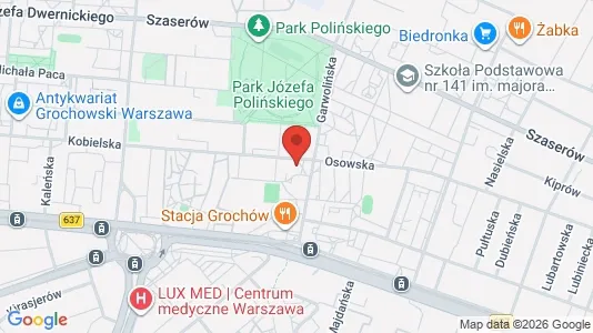 Apartments for rent i Warszawa Praga-Południe - kort over placeringen