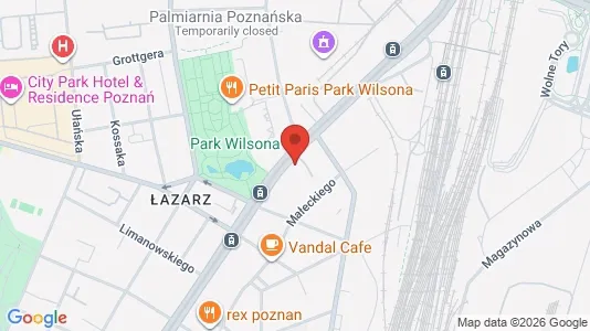 Rooms for rent i Poznań - kort over placeringen