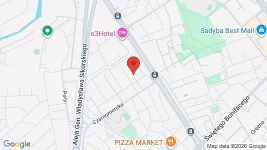 Rooms for rent i Warszawa Mokotów - kort over placeringen