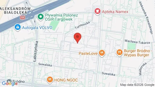 Rooms for rent i Warszawa Targówek - kort over placeringen