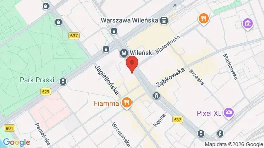 Rooms for rent i Warszawa Praga-Północ - kort over placeringen