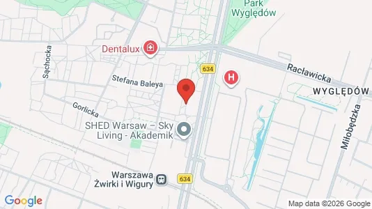 Rooms for rent i Warszawa Ochota - kort over placeringen