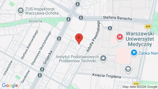 Rooms for rent i Warszawa Ochota - kort over placeringen
