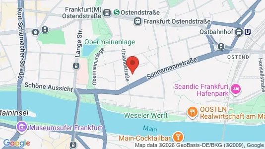 Apartments for rent i Frankfurt Bornheim/Ostend - kort over placeringen