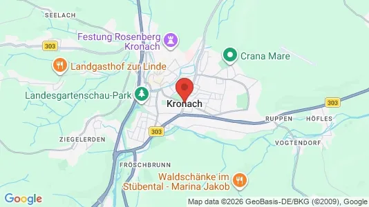 Apartments for rent i Kronach - kort over placeringen