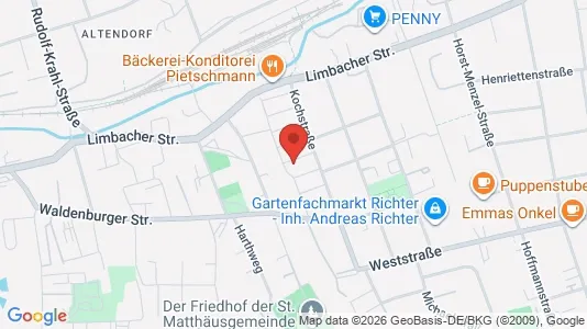 Apartments for rent i Chemnitz - kort over placeringen