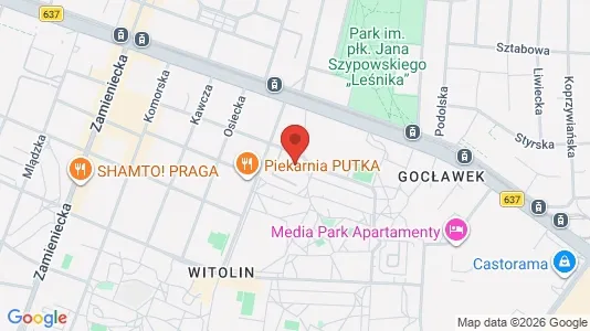 Apartments for rent i Warszawa Wawer - kort over placeringen