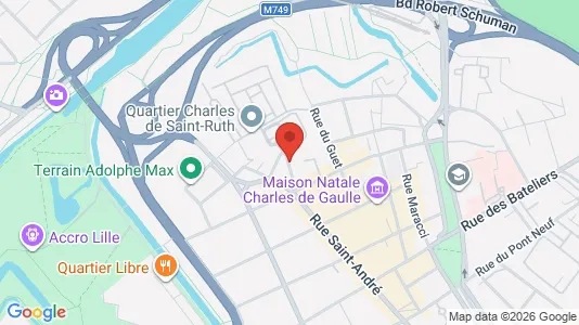 Apartments for rent i Lille - kort over placeringen