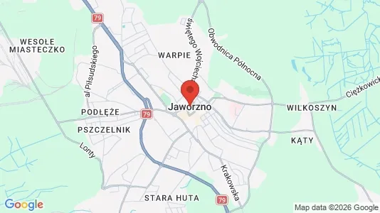Apartments for rent i Jaworzno - kort over placeringen