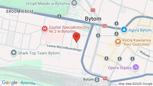 Apartments for rent i Bytom - kort over placeringen