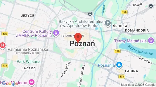 Apartments for rent i Poznański - kort over placeringen