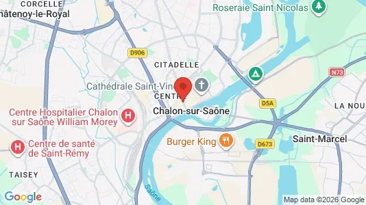 Apartments for rent i Chalon-sur-Saône - kort over placeringen