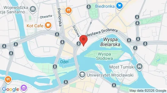 Apartments for rent i Wrocław - kort over placeringen