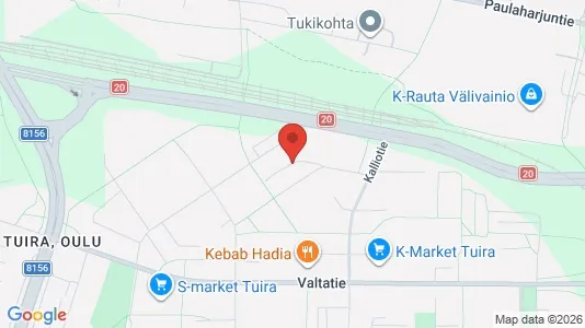 Apartments for rent i Oulu - kort over placeringen