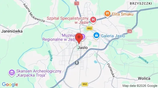 Apartments for rent i Jasielski - kort over placeringen