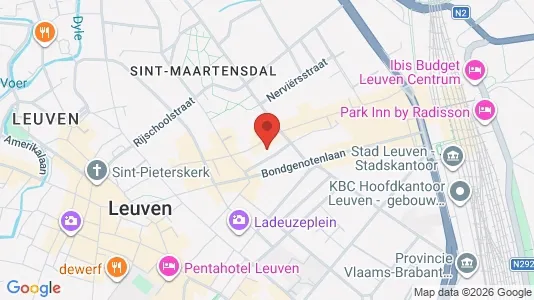 Apartments for rent i Leuven - kort over placeringen