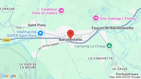 Apartments for rent i Barcelonnette - kort over placeringen