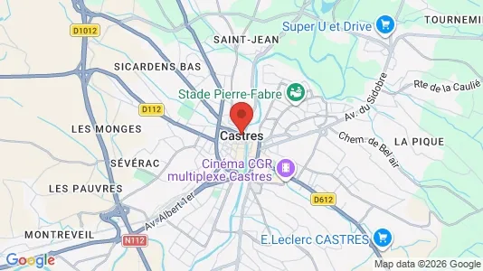 Apartments for rent i Castres - kort over placeringen