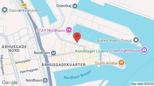 Apartments for rent i Nordhavn - kort over placeringen