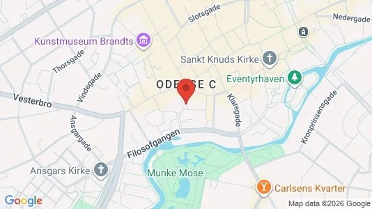 Apartments for rent i Odense C - kort over placeringen