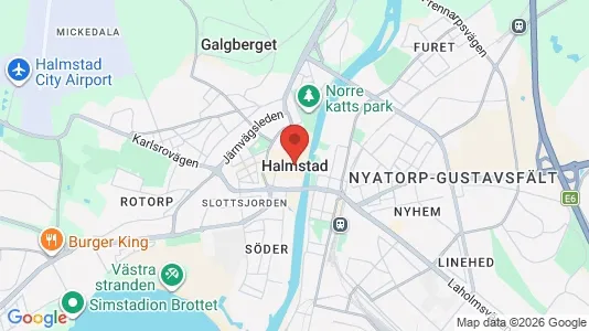 Houses for rent i Halmstad - kort over placeringen