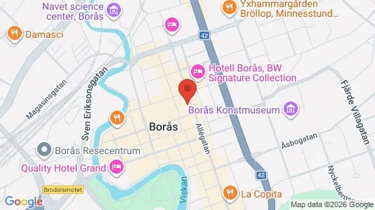 Apartments for rent i Borås - kort over placeringen