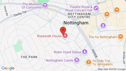 Apartments for rent i Nottingham - Nottinghamshire - kort over placeringen