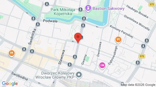Apartments for rent i Wrocław - kort over placeringen