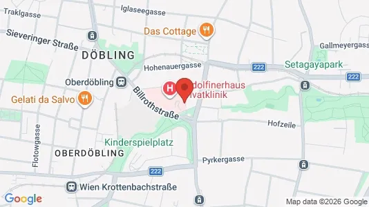 Apartments for rent i Vienna Döbling - kort over placeringen