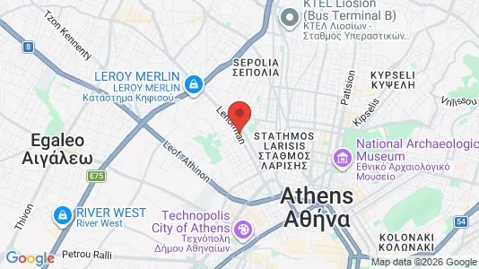Apartments for rent i Athens Kolonos - kort over placeringen
