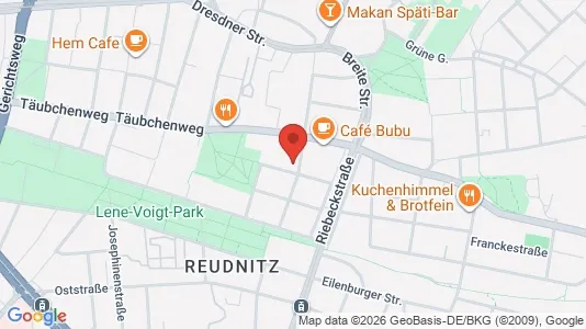 Apartments for rent i Leipzig - kort over placeringen