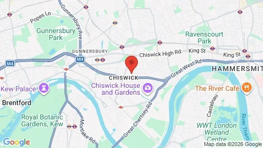 Apartments for rent i London W4 - kort over placeringen