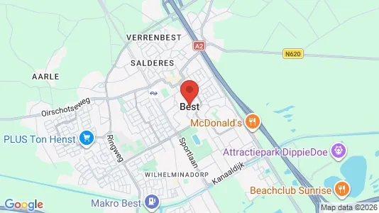 Apartments for rent i Best - kort over placeringen