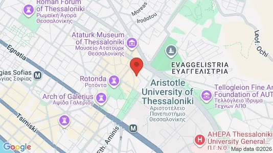 Apartments for rent i Thessaloniki - kort over placeringen