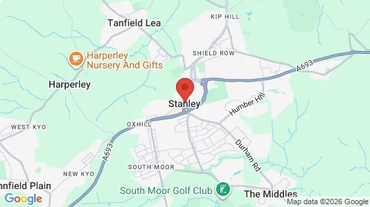 Houses for rent i Stanley - County Durham - kort over placeringen