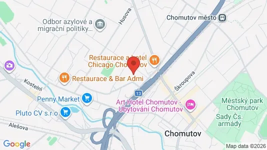 Apartments for rent i Chomutov - kort over placeringen