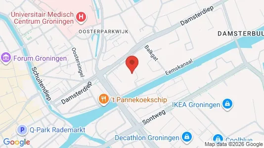 Apartments for rent i Groningen - kort over placeringen
