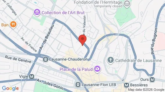 Apartments for rent i Lausanne - kort over placeringen
