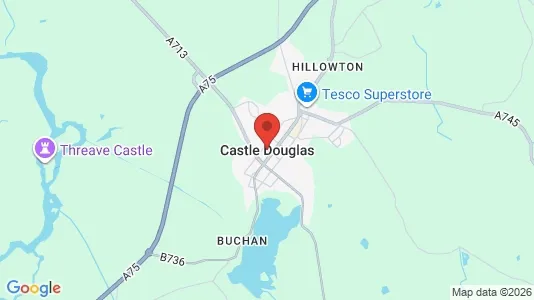 Houses for rent i Castle Douglas - Kirkcudbrightshire - kort over placeringen